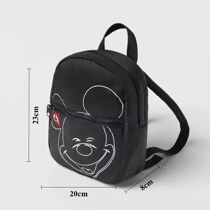 Disney Cartoon Mickey Mouse Cute Fashion Backpack Women's Minnie Canvas School Bag Fashion Large Capacity Backpack Girls Mochila Lonzaro Kids