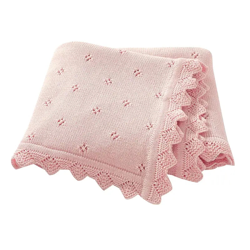Baby Blankets Knit Newborn Girls Boys Stroller Bedding Quilts Covers 90*70cm Fashion Solid Plaid Super Soft Infant Swaddle Wrap Lonzaro Kids