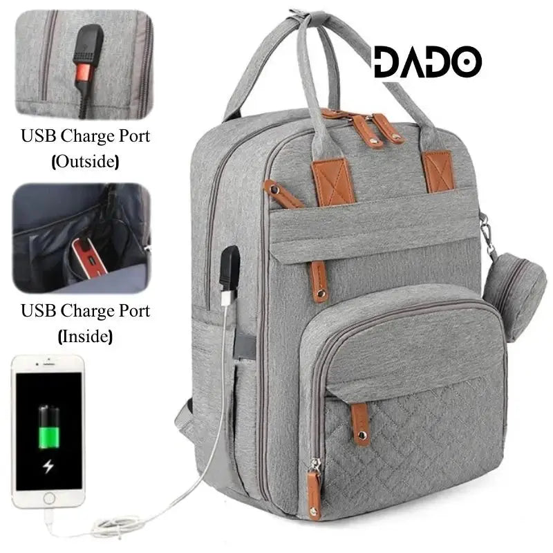Diaper Bag Backpack Baby Essentials Travel Tote Multifunction Waterproof with Changing Station Pad Stroller Straps Big for Mommy Lonzaro Kids