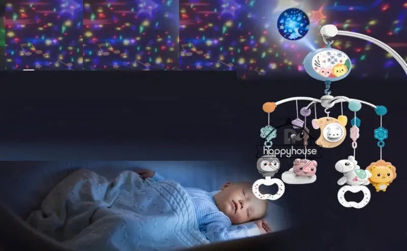 Musical Baby Crib Mobile with Lights Music Projection for Infants Remote Control Crib Toys for Newborn Baby Mobile for Crib Toys Lonzaro Kids