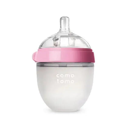 Silicone Baby Bottle Green/Pink 5 oz and 8 oz Baby Bottles 2 Pack BPA free Feeding bottle children kids Lonzaro Kids