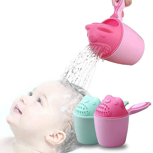 Cute Cartoon Baby Shower Shampoo Cup Kids Bathing Toys Bathroom Shower Shampoo Rinse Cup Hair Washing Spoon With Handle Lonzaro Kids