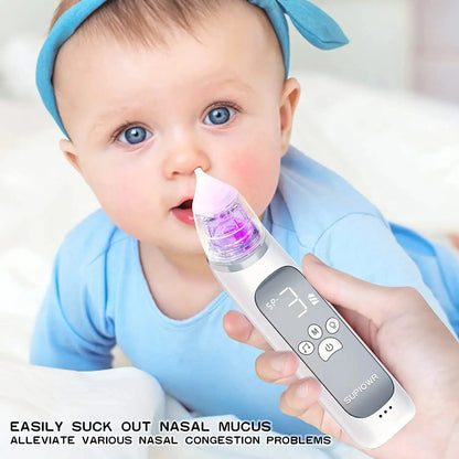 Baby Electric Nasal Aspirator Nose Suction Device with Food Grade Silicone Mouthpiece 3 Suction Modes and Soothing Music Lonzaro Kids