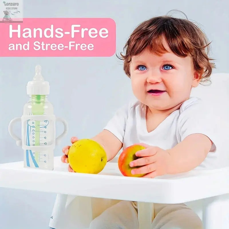 Siliconen Handgreep voor Smalle Flessen - BPA-vrij - Lonzaro Kids