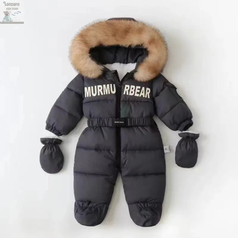 Winter Baby Jumpsuit met Handschoenen en Riempje - Lonzaro Kids