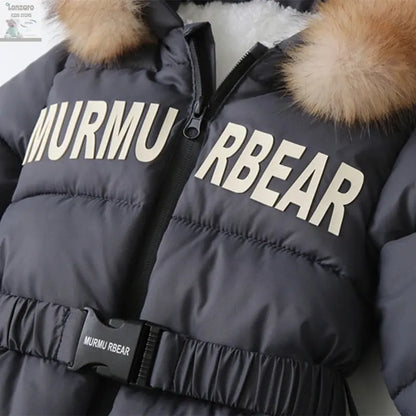 Winter Baby Jumpsuit met Handschoenen en Riempje - Lonzaro Kids