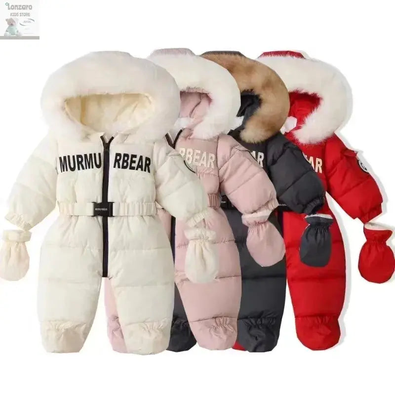 Winter Baby Jumpsuit met Handschoenen en Riempje - Lonzaro Kids