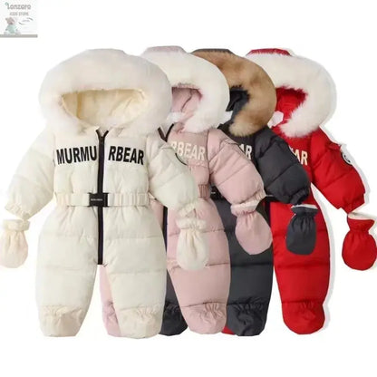 Winter Baby Jumpsuit met Handschoenen en Riempje - Lonzaro Kids