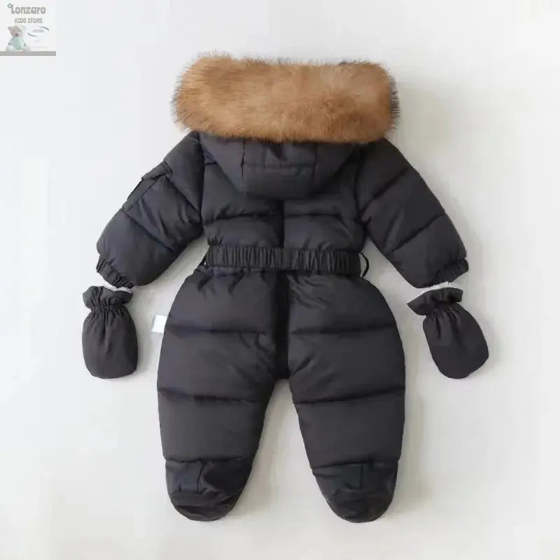Winter Baby Jumpsuit met Handschoenen en Riempje - Lonzaro Kids