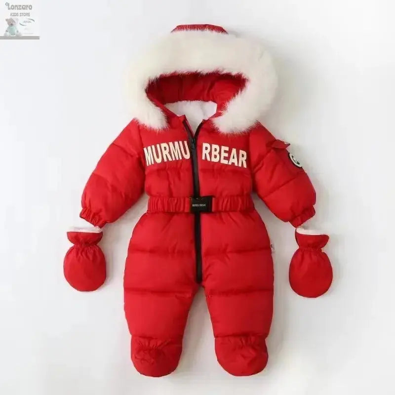 Winter Baby Jumpsuit met Handschoenen en Riempje - Lonzaro Kids