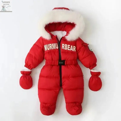 Winter Baby Jumpsuit met Handschoenen en Riempje - Lonzaro Kids