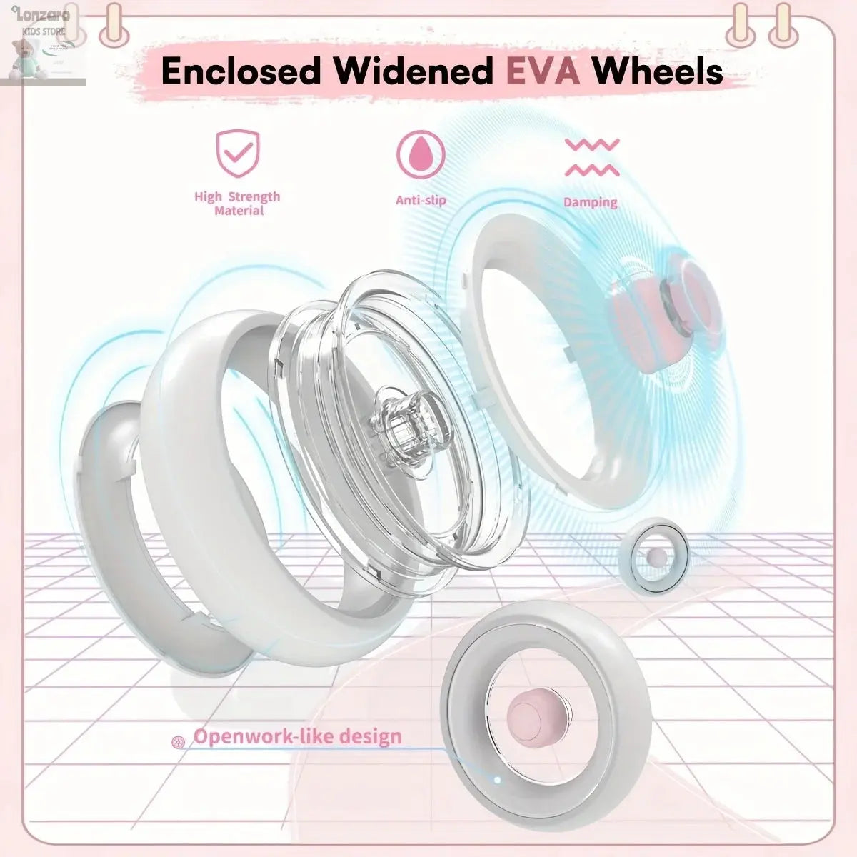 Sliding Balance Bike - 3-Mode Headlight & 4 Transparent Silence Wheels, Ideal Ride-On Toy for Birthday and Early Learning Lonzaro Kids