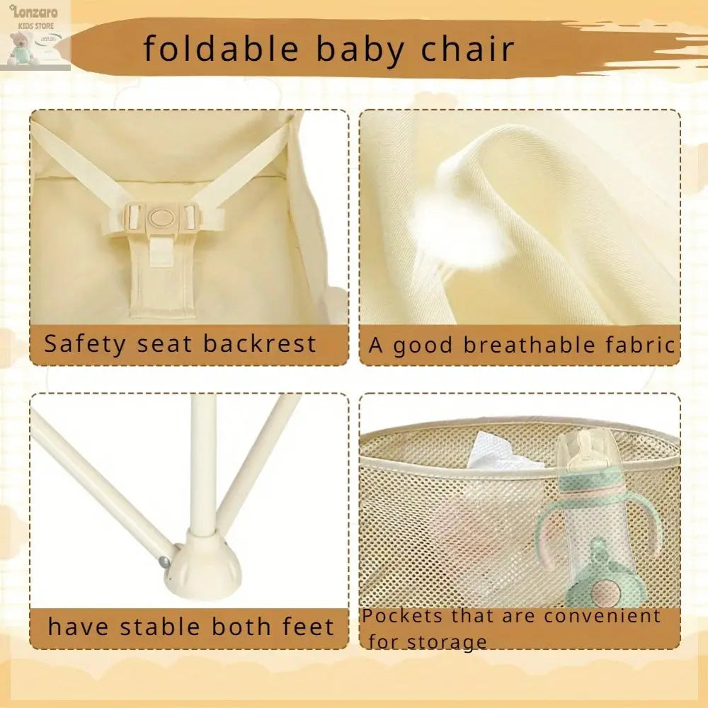 Stylish and Durable High Chair with Adjustable Footrest and Detachable Cushion for Comfortable Feeding, Perfect for Growing Babi Lonzaro Kids