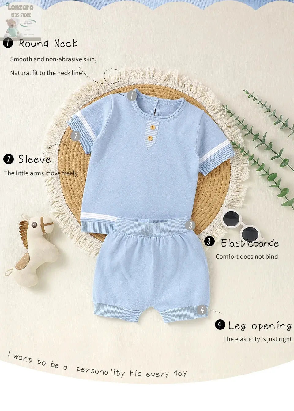 T-shirt & Korte Broek voor Jongens - Lonzaro Kids