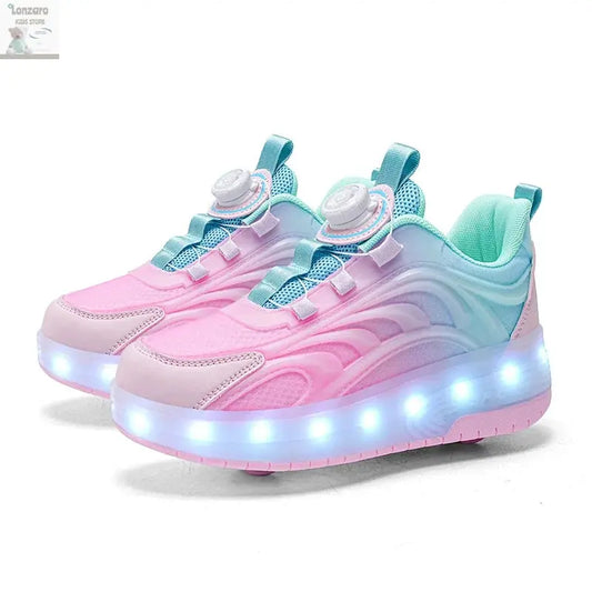 Rolschaatsen Led USB opladen - Lonzaro Kids