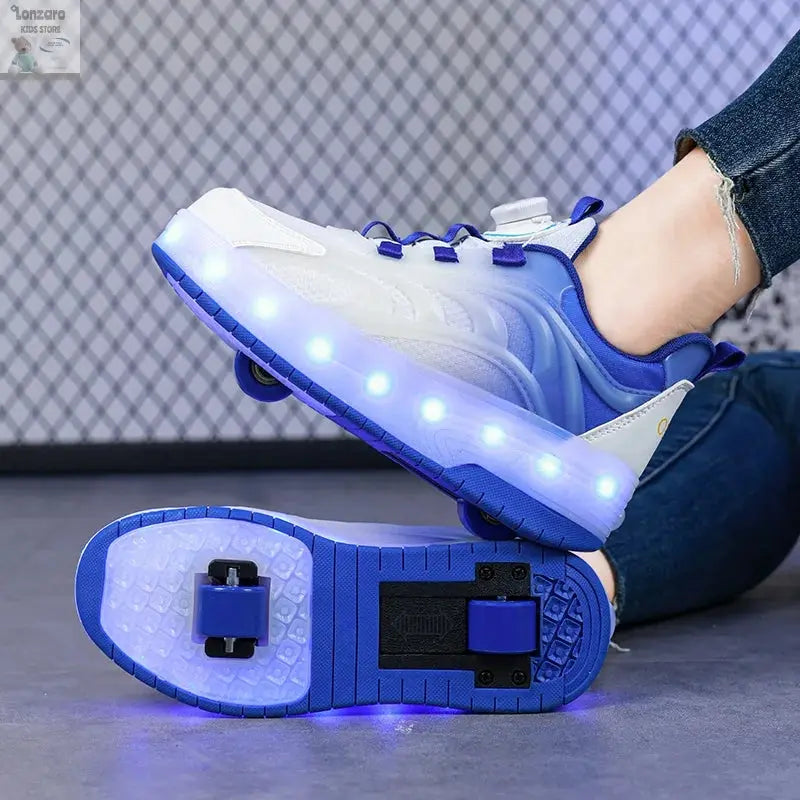 Rolschaatsen Led USB opladen - Lonzaro Kids