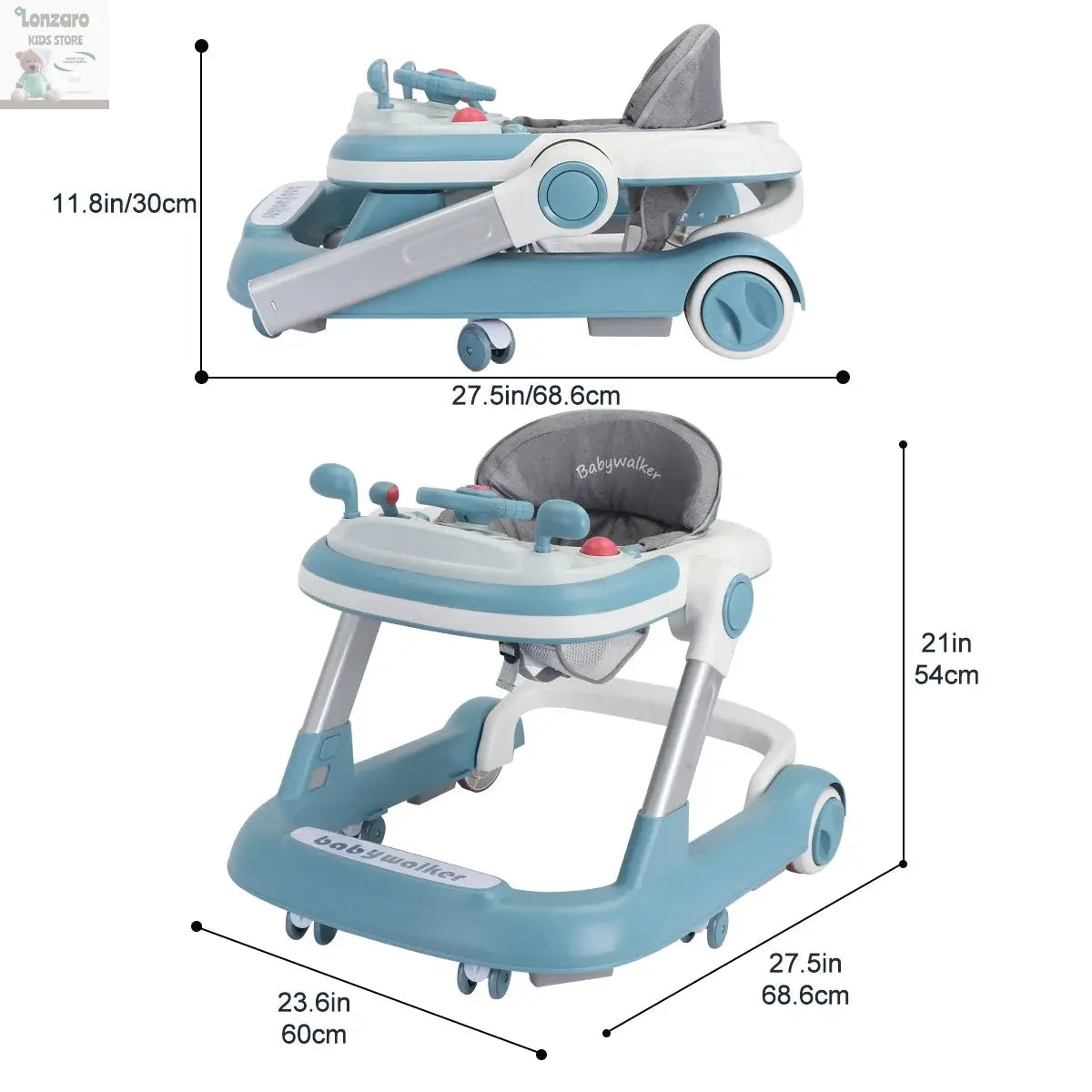 UBRAVOO 2in1 Wandel- en Eetwagen Lonzaro Kids