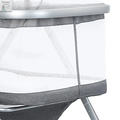 UBRAVOO All Mesh Baby Crib with Mattress 3-in-1 for Newborn , Travel Cot | Cradle | Crib on Wheels Convertible with Mosquito net Lonzaro Kids