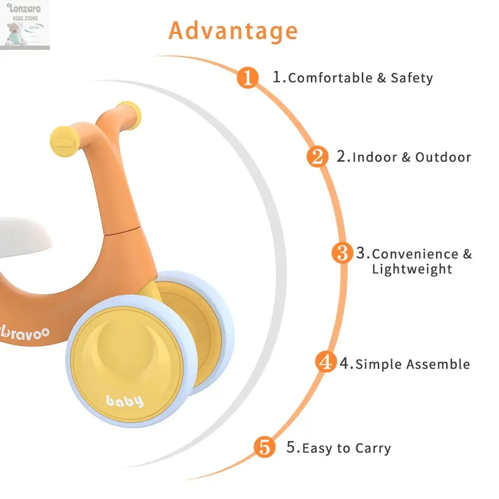 UBRAVOO Baby Balance Fiets 4Wiel Actie Lonzaro Kids