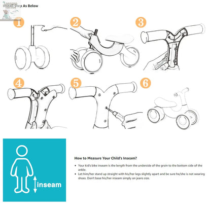 UBRAVOO Baby Balance Fiets 4Wiel Actie Lonzaro Kids