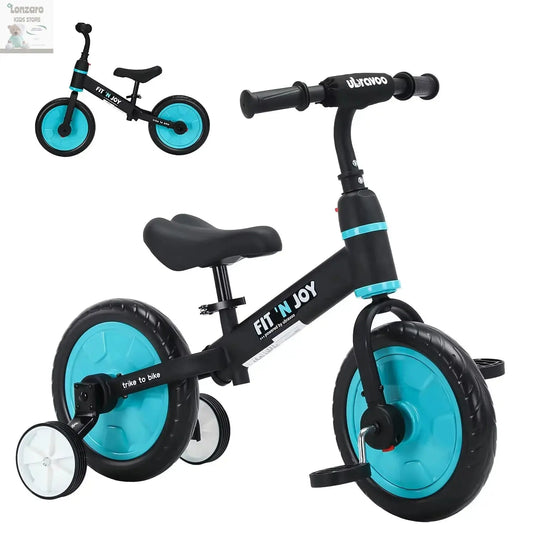 UBRAVOO Fit 'n Joy Beginner Toddler Training Bicycle for Boys Girls 2-4, 4-in-1 Kids Balance Bike with Pedals & Training Wheels Lonzaro Kids