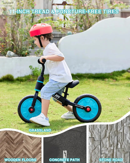 UBRAVOO Fit 'n Joy Beginner Toddler Training Bicycle for Boys Girls 2-4, 4-in-1 Kids Balance Bike with Pedals & Training Wheels Lonzaro Kids