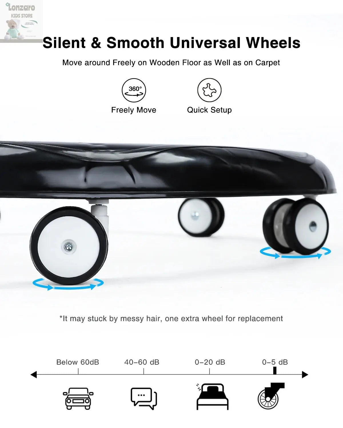 UBRAVOO Flexibele Baby Loopfiets met Wielen Lonzaro Kids