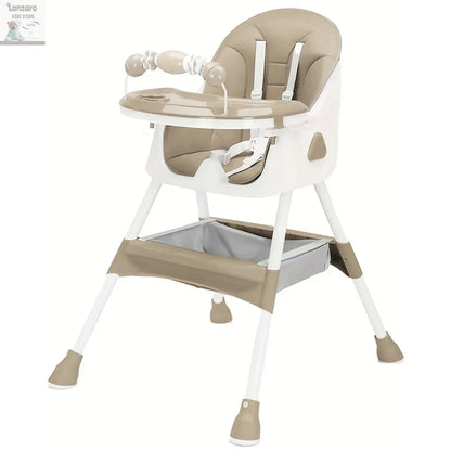 UBRAVOO Foldable Baby High Chair 6 Months Plus, with Large Antislip Pad & ToyRack, Easy to Clean Feeding , E500 Lonzaro Kids