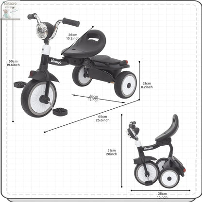 UBRAVOO Vouwbare Trike met Verlichting en Schokdemping Lonzaro Kids