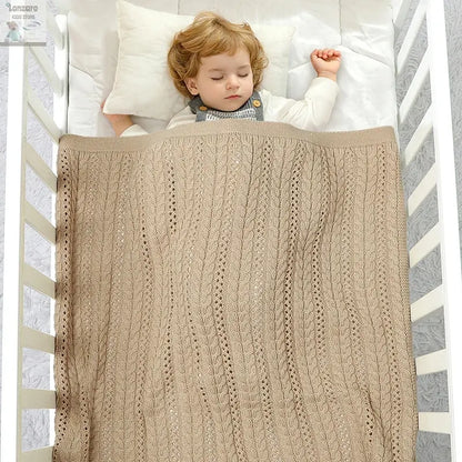 Unisex Gebreide Baby Deken 90x70cm - Lonzaro Kids 