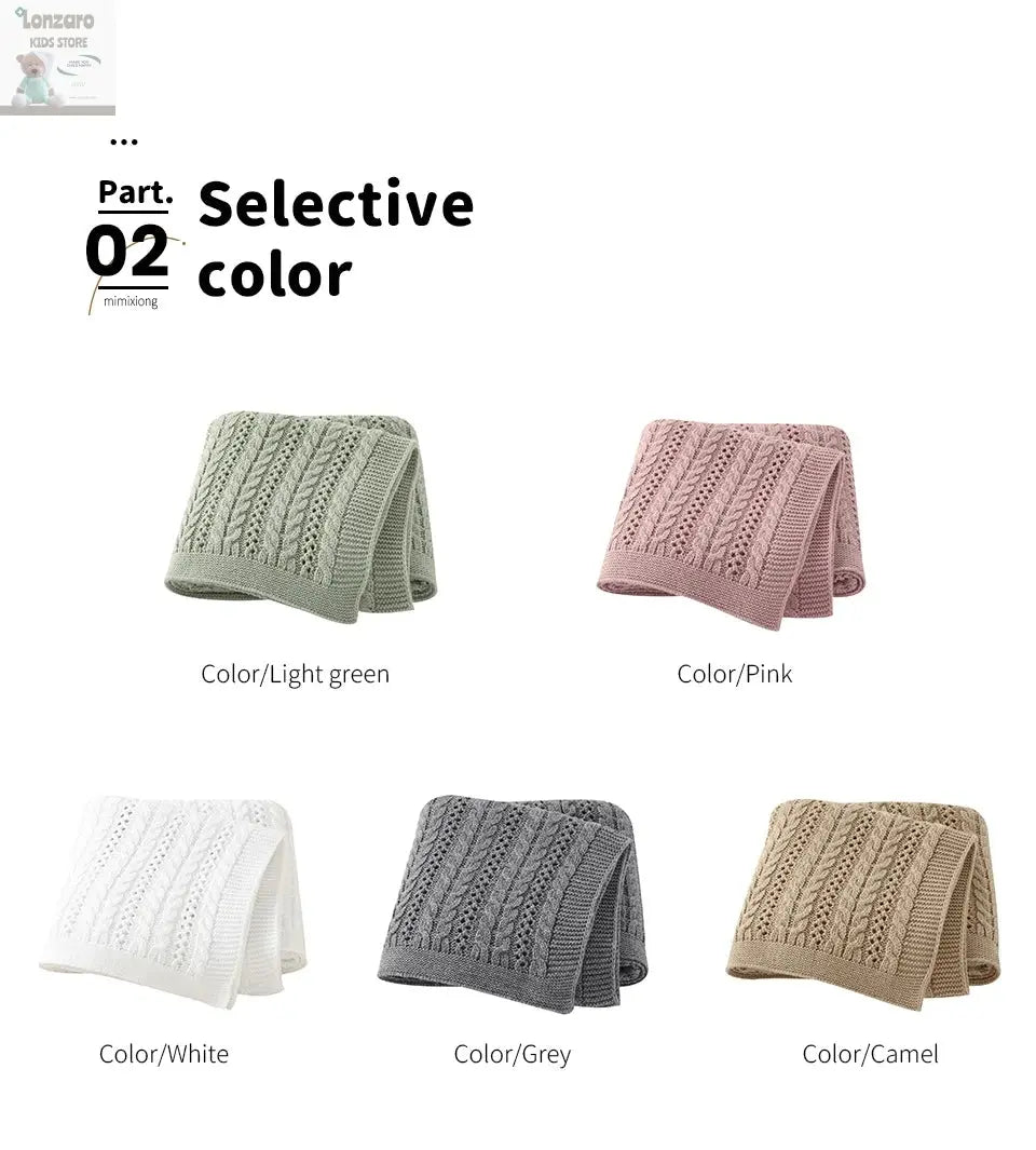 Unisex Gebreide Baby Deken 90x70cm - Lonzaro Kids 