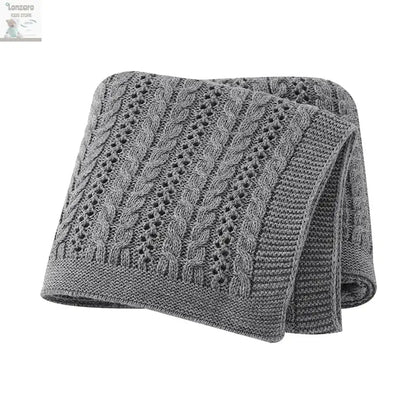 Unisex Gebreide Baby Deken 90x70cm - Lonzaro Kids 82W1746