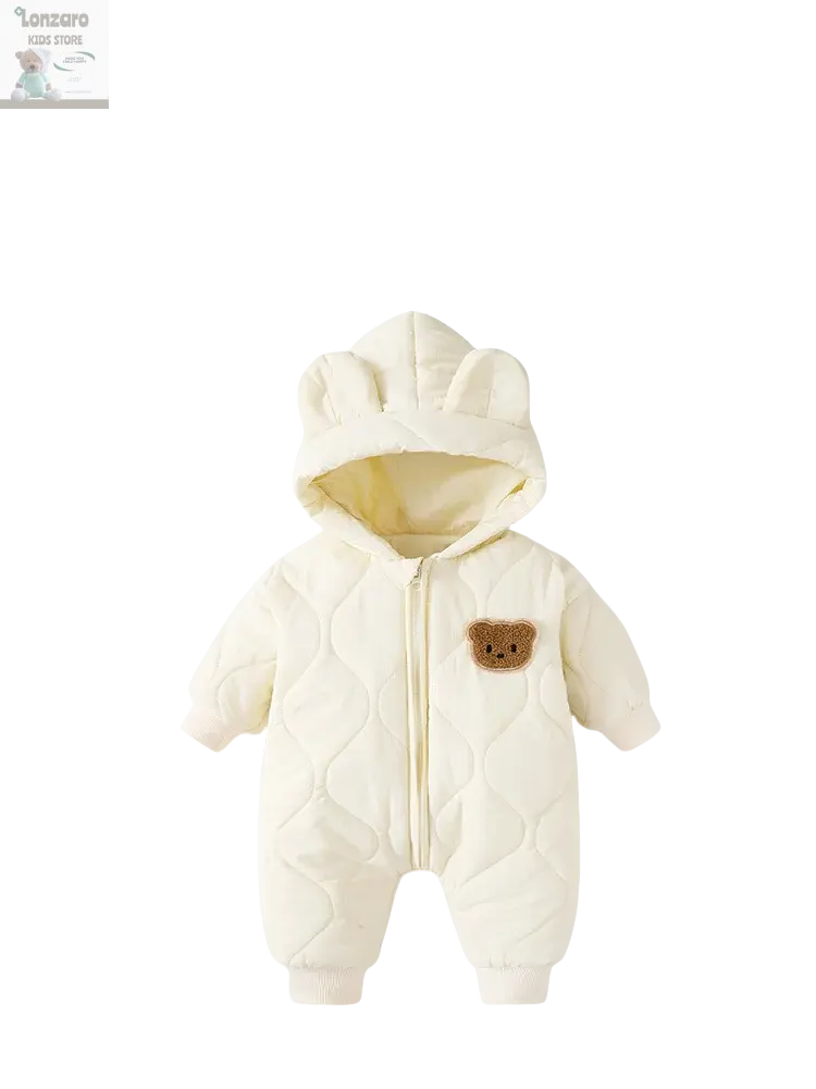 Winter Cartoon Baby Romper met Capuchon - Lonzaro Kids