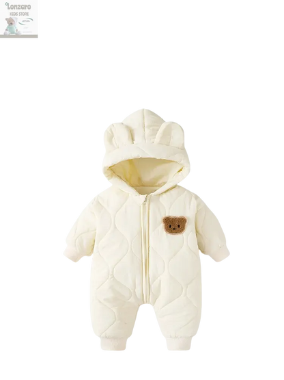 Winter Cartoon Baby Romper met Capuchon - Lonzaro Kids