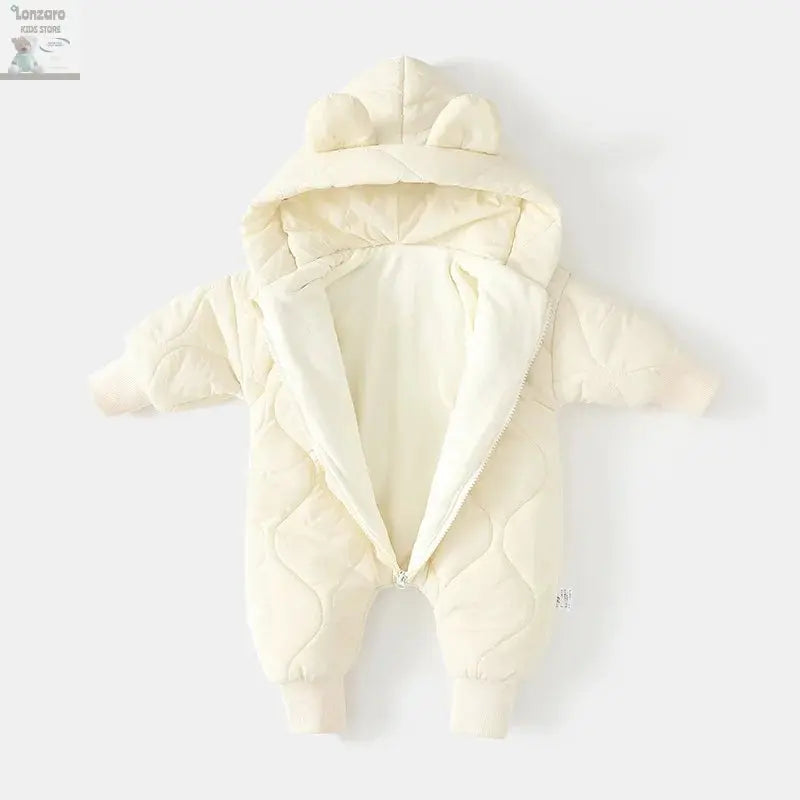 Winter Cartoon Baby Romper met Capuchon - Lonzaro Kids