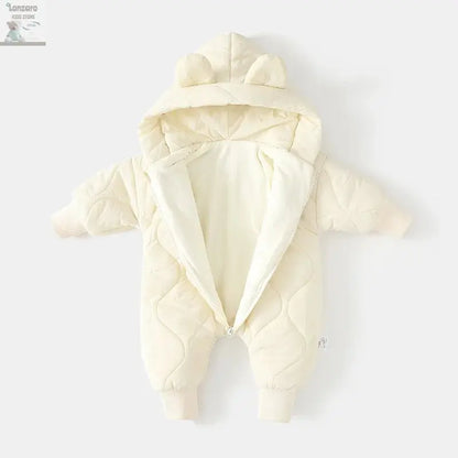 Winter Cartoon Baby Romper met Capuchon - Lonzaro Kids