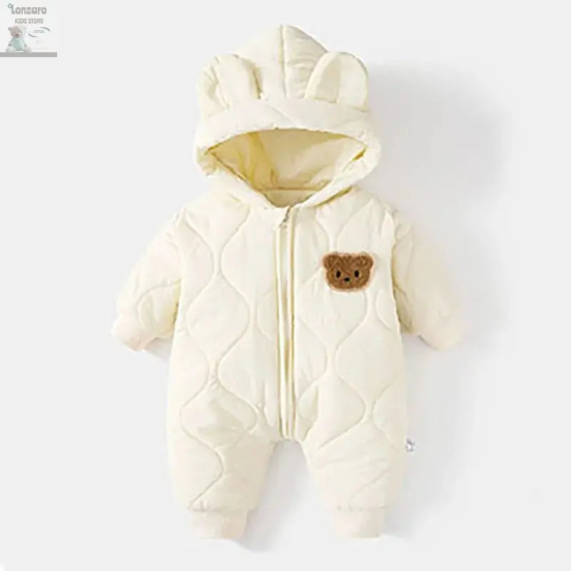 Winter Cartoon Baby Romper met Capuchon - Lonzaro Kids