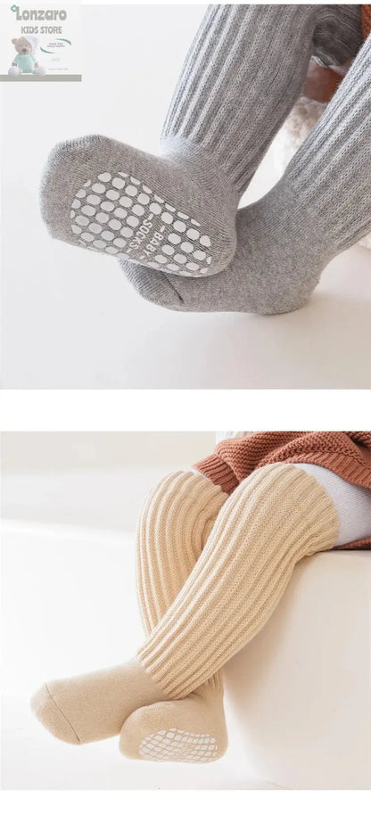 Zachte Antislip Kniesokken voor Baby's 0-4Y Lonzaro Kids