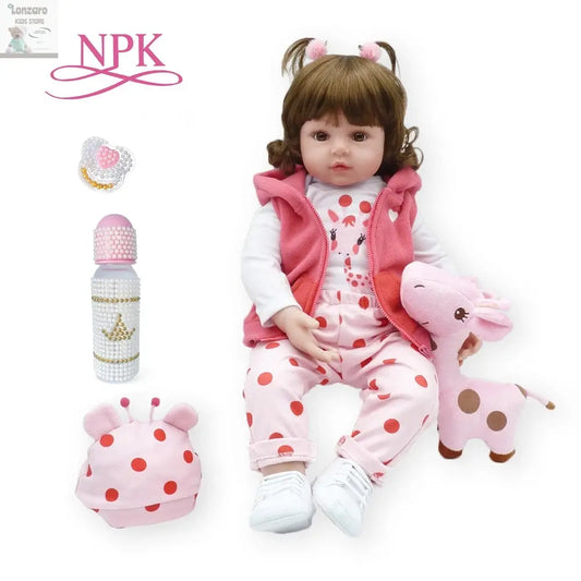 bebe doll reborn toddler 47cm soft silicone reborn  baby dolls soft body lifelike menina  Christmas surprice girl gifts doll Lonzaro Kids