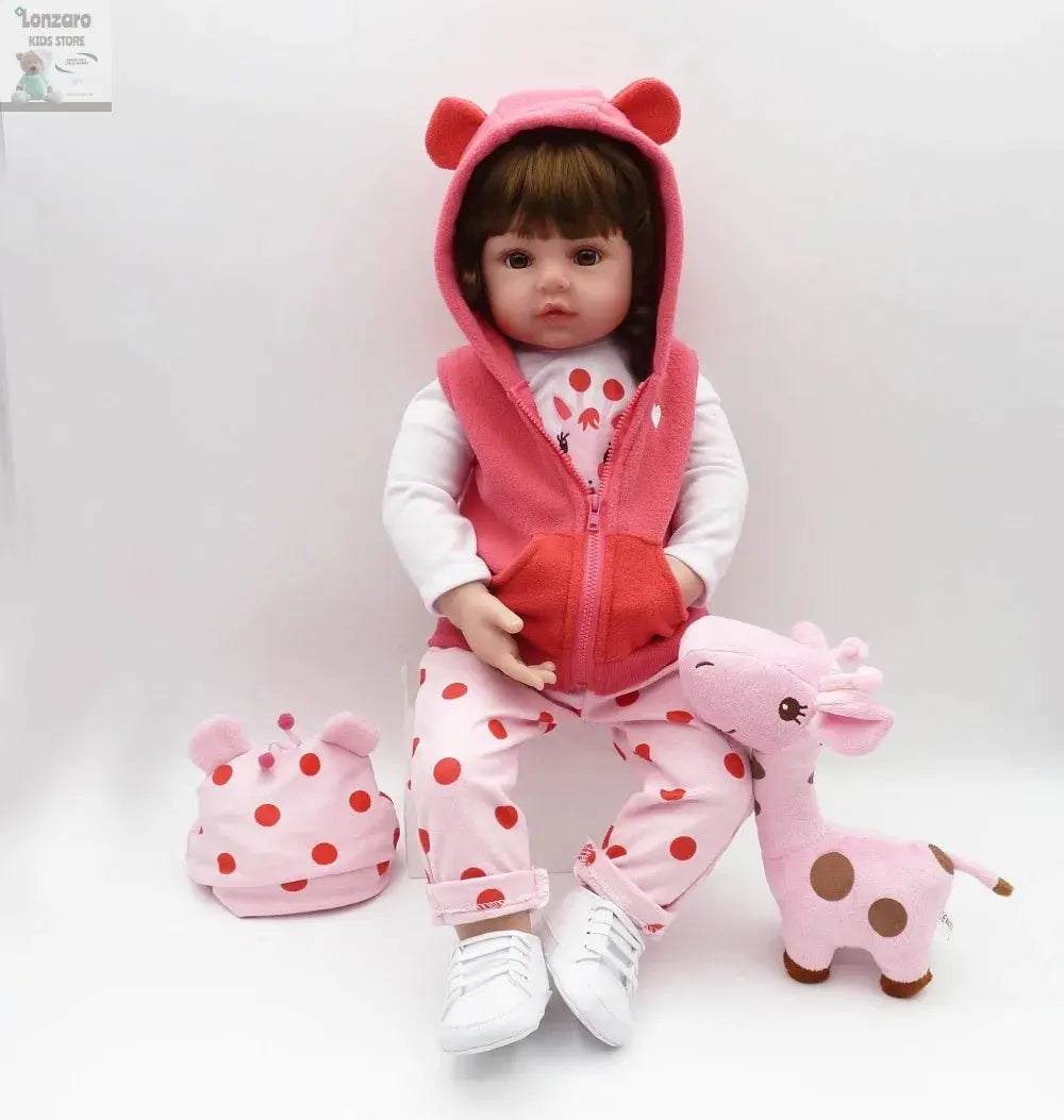 bebe doll reborn toddler 47cm soft silicone reborn  baby dolls soft body lifelike menina  Christmas surprice girl gifts doll Lonzaro Kids