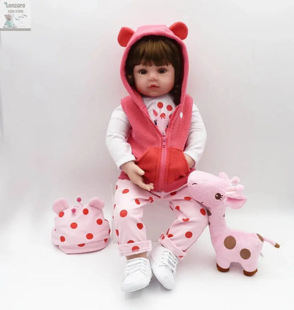 bebe doll reborn toddler 47cm soft silicone reborn  baby dolls soft body lifelike menina  Christmas surprice girl gifts doll Lonzaro Kids