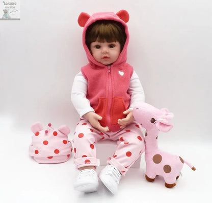 bebe doll reborn toddler 47cm soft silicone reborn  baby dolls soft body lifelike menina  Christmas surprice girl gifts doll Lonzaro Kids