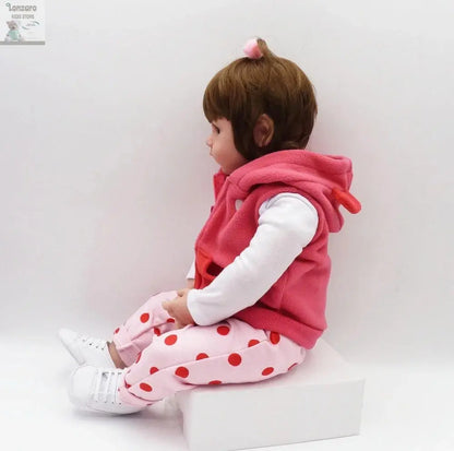 bebe doll reborn toddler 47cm soft silicone reborn  baby dolls soft body lifelike menina  Christmas surprice girl gifts doll Lonzaro Kids