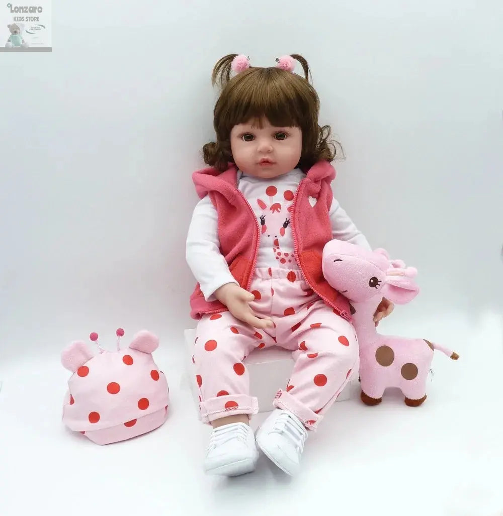 bebe doll reborn toddler 47cm soft silicone reborn  baby dolls soft body lifelike menina  Christmas surprice girl gifts doll Lonzaro Kids