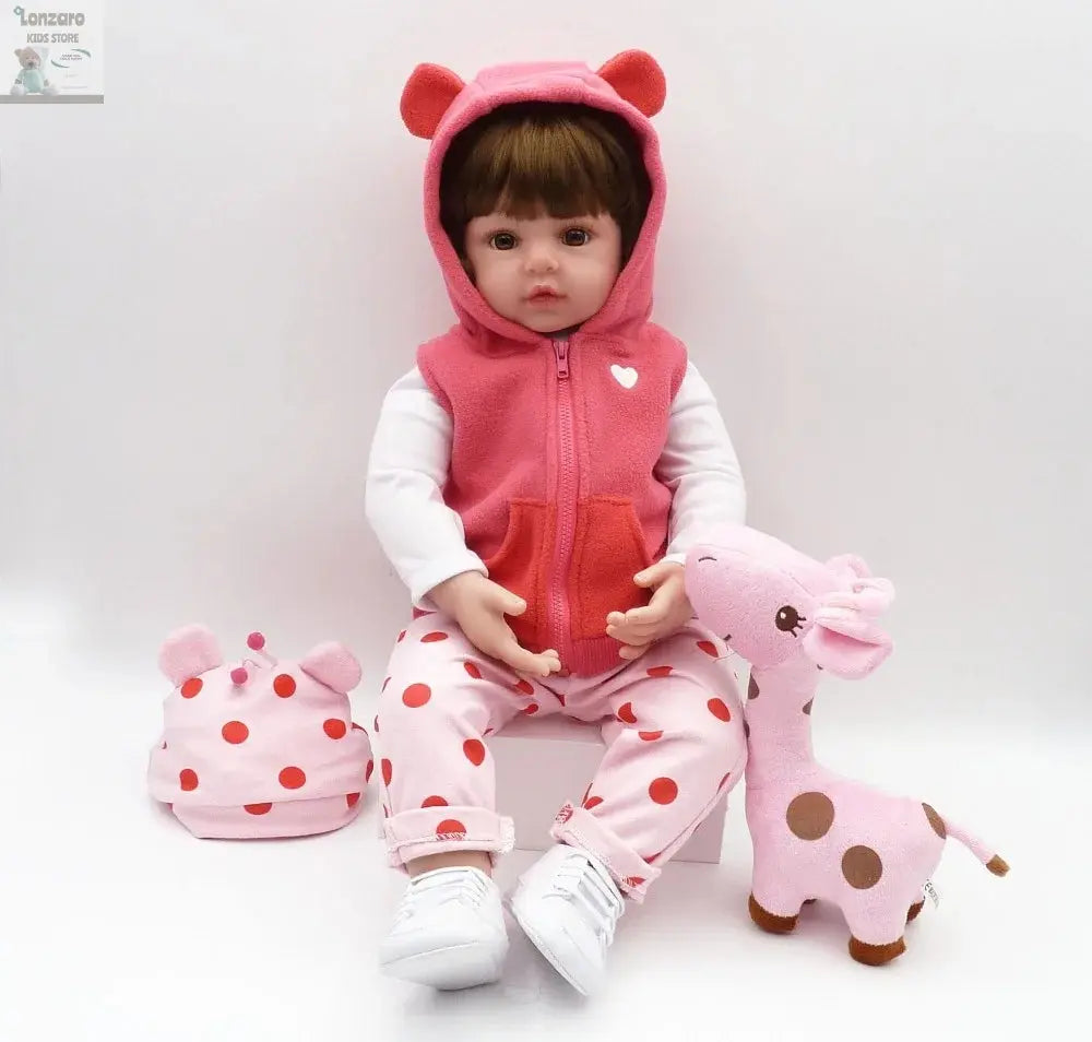 bebe doll reborn toddler 47cm soft silicone reborn  baby dolls soft body lifelike menina  Christmas surprice girl gifts doll Lonzaro Kids
